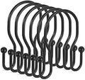 24 Pack Double Shower Curtain Hooks Rings, TENOVEL Double Sided Shower Curtain by TENOVEL