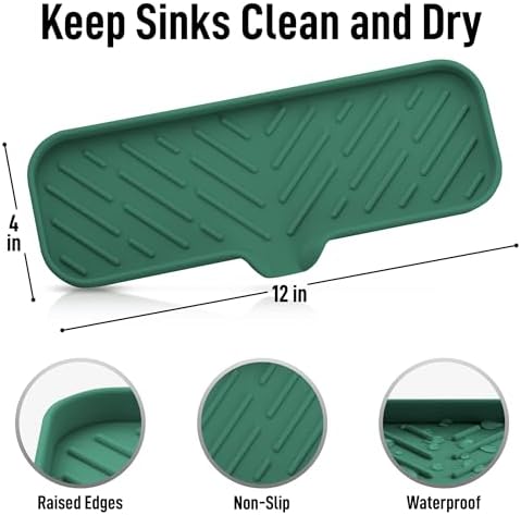 Zulay Kitchen Large Silicone Sponge Holder – Flexible Sink Organizer Tray - Image 4