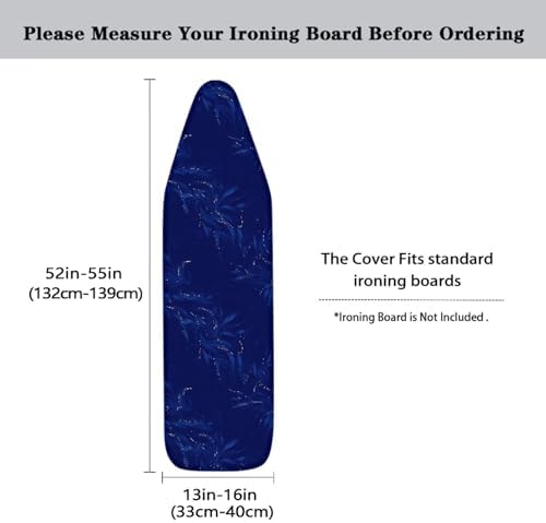 Abstract Graphic Ironing Board Cover 15x54 Inch, Retro Leaf Texture Brush Art - Image 5