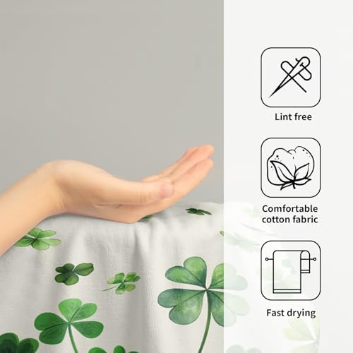 Lucky Clover Shamrocks Bath Hand Towels St. Patrick's Day Kitchen Towels Set of - Image 4