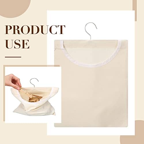 Eccliy 2 Pcs Canvas Clothes Pin Bag, Clothespin Holder Outdoor - Image 4