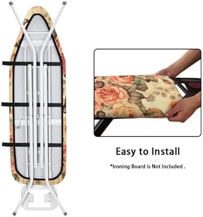Butterfly Floral Ironing Board Cover and Pad Soft Ironing Board Cover, Non - Image 5
