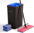 JOYMOOP Mop and Bucket with Wringer Set, Hands Free Flat Floor Mop and Bucket by JOYMOOP