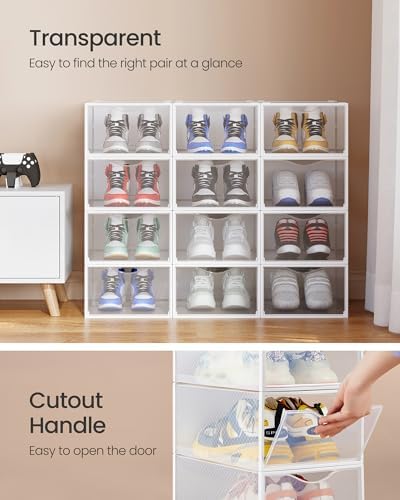 SONGMICS Shoe Boxes, Stackable Sneaker Containers - Image 5