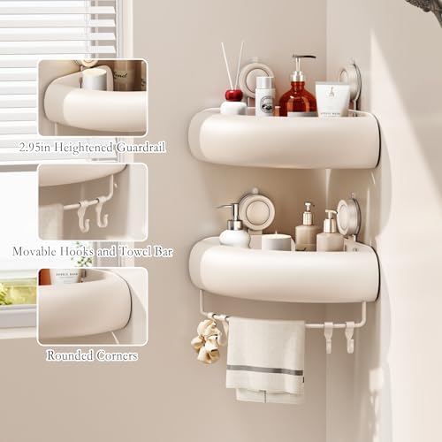 CICUFY Shower Caddy Suction Cup, 1 Pack No Drilling Corner Shower Shelves - Image 4