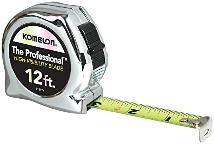 Komelon 412HV High-Visibility Professional Tape Measure, 12-Feet by 5/8-Inch by KomelonTools