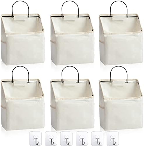 Chumia 6 Pack Wall Hanging Storage Basket Bathroom Closet Hanging Storage Bag by Chumia