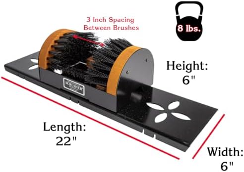 Original Scrusher with Portable Base No Mounting Outdoor Shoe Scraper Brush - Image 3