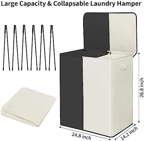 WOWLIVE Double Laundry Hamper - Image 3