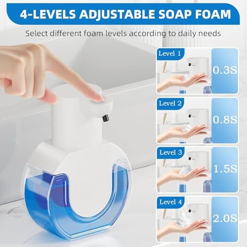 2 Pack Automatic Liquid Soap Dispenser Touchless, 15oz/420ml Rechargeable Hand - Image 3