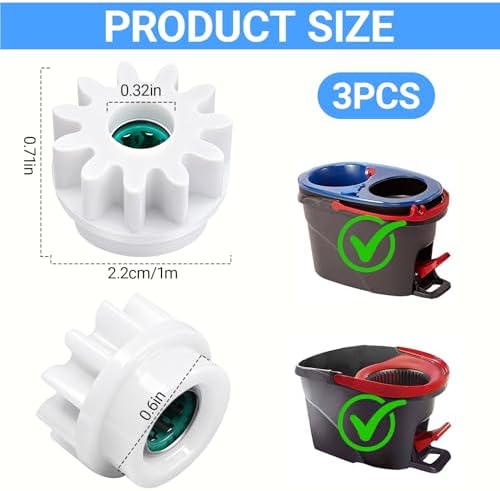 3Pcs Pedal Bearing Replacement for Ocedar Mop Bucket - Image 2
