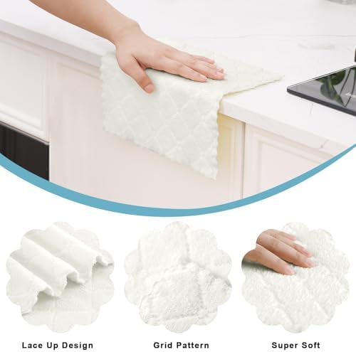 Homaxy 24 Pack Super Soft & Absorbent Dish Cloths - Image 2