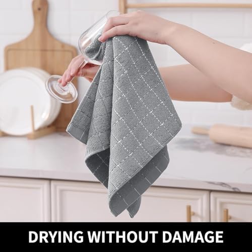 Homaxy 100% Cotton Terry Kitchen Towels, 5 Pack - Image 4