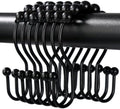 Shower Curtain Hooks, OEH Shower Curtain Rings, Smooth Gliding Metal Shower by OEH
