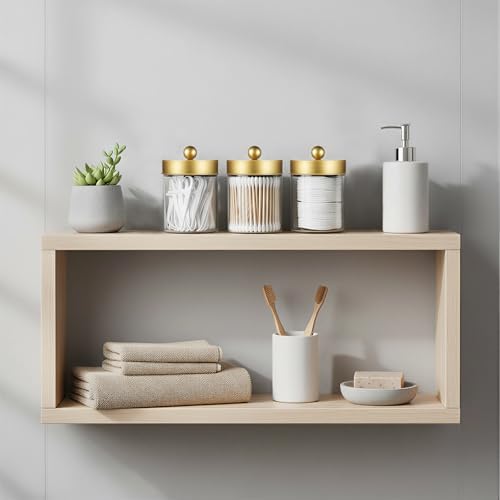 3PC Farmhouse Decor Qtip Holder Apothecary Jars - Image 6