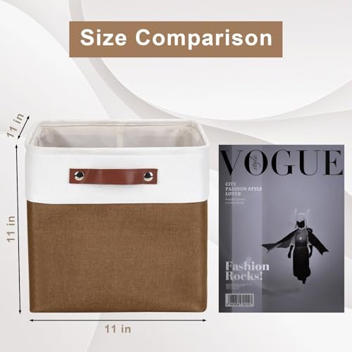 Bagnizer Collapsible Fabric Storage Cubes 11x11 Cube Storage Bins, 4 Pack - Image 2