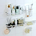 Shower Caddy Organizer with Hooks, Self Adhesive Bathroom Shelves, No Drilling by Unknown