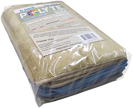 POLYTE 340 GSM Multipurpose Microfiber Cleaning Towel, 16x24 in, 6 Pack | Lint - Image 6