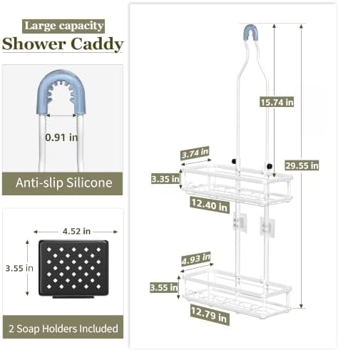 Skyapex Shower Caddy Hanging: Adjustable Height Organizer - Image 2