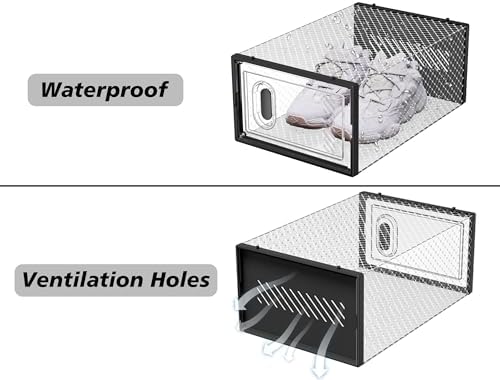 SIMPDIY Clear Shoe Storage Boxes, Stackable Shoe Organizer - Image 5