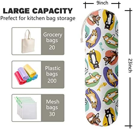 Cat Pattern Grocery Bags Holder Organizer - Image 2