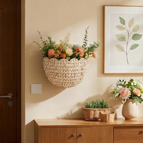 iEGrow Plastic wall Basket, Scalloped Hanging Baskets Plastic, Hanging Baskets - Image 6