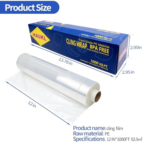 HAUKL Plastic Food Wrap with Slider Cutter - Image 2