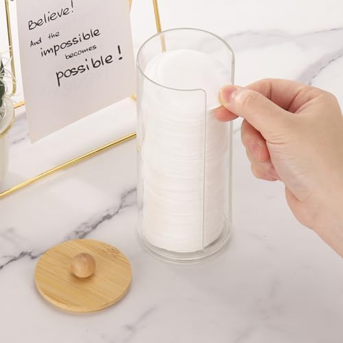 Tecbeauty Cotton Pads Holder Makeup Removers Bathroom Organizer Storage Cotton - Image 4