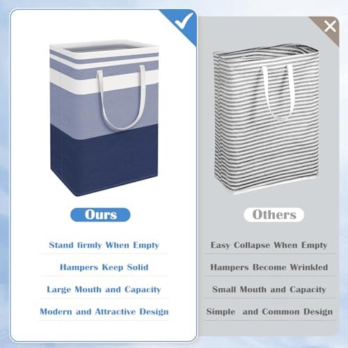 BlissTotes 3-Pack Laundry Basket, Collapsible Laundry Hamper - Image 3