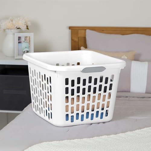 Sterilite Square Laundry Basket, Plastic Clothes Hamper, 24 Pack - Image 4