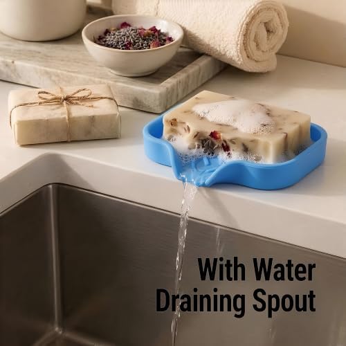 Zulay Kitchen Small Silicone Sponge Holder – Space-Saving Sink Organizer Tray - Image 2