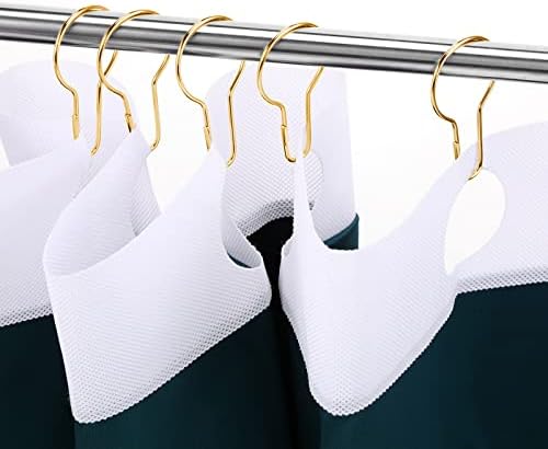 Queekay 60 Pcs Metal Shower Curtain Hooks Reusable Hanging Clips - Image 5