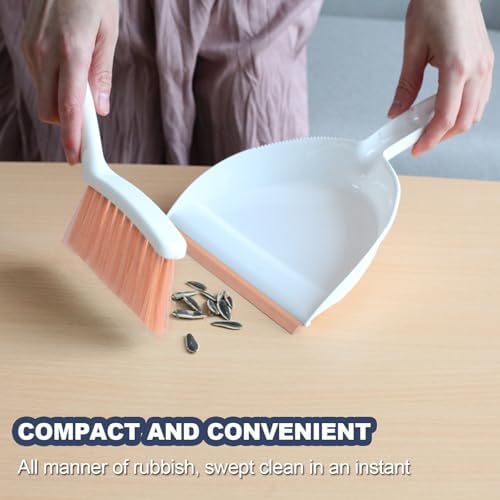 Mini Broom and Dustpan Set Small Dust pan & Brush Set Portable Cleaning Tools - Image 2
