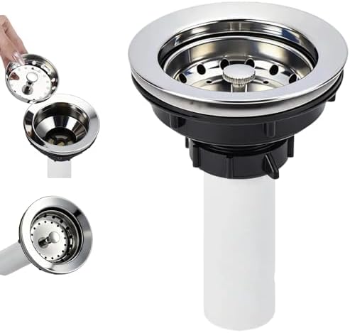 Kitchen Sink Drain Assembly, Basket Strainer by BUYNOW