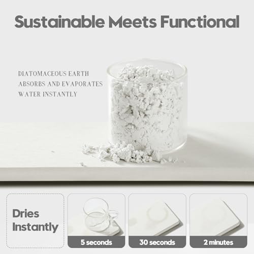 2PCS White Water Absorbing Diatomite Stone Drying Soap Dish Sink Vanity Tray - Image 3