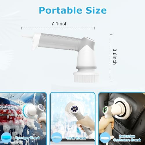 DAESUNG Electric Spin Scrubber, Power Bathroom Scrubber Cleaning Brush - Image 5