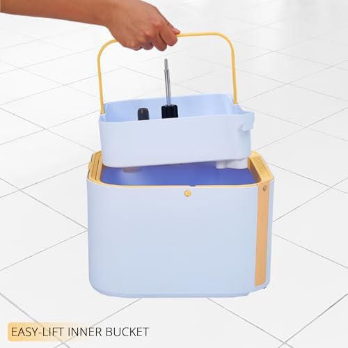 True & Tidy TrueClean Spin Mop 2.0 w/Detachable Bucket & Foldable Mop Head - Image 2
