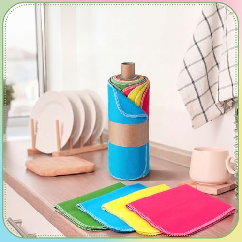 36 Pack Reusable Paper Towels Roll Cleaning Cloth - Image 2