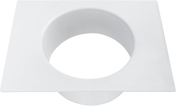 Vent Systems 6" Inch White Plastic Duct Connector Male-Fit Flange - Straight Ventilation Pipe Adapter for HVAC Cooling and Heating Pipes in Bathroom, Kitchen - Easy to Install for Indoor and Outdoor