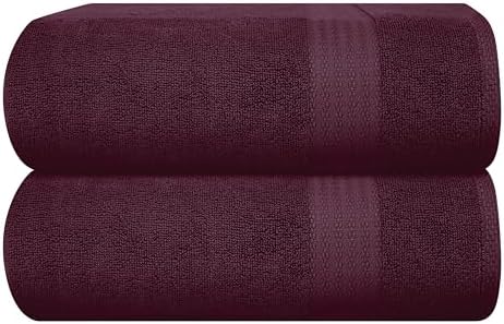 GLAMBURG Premium Cotton Oversized 2 Pack Bath Sheet 35x70-100% Pure Cotton by GLAMBURG