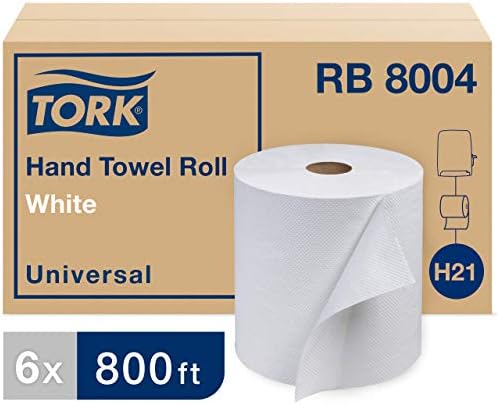 Tork Paper Hand Towel Roll White H21, 100% Recycled Fiber, 6 Rolls x 800 ft - Image 2