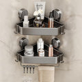 Mustorn Suction Cup Shower Caddy Corner, 2 Pack Suction Corner Shower Shelves by MUSTORN