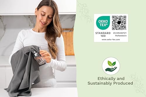 Organic Cotton Gray Tea Towels - Image 7