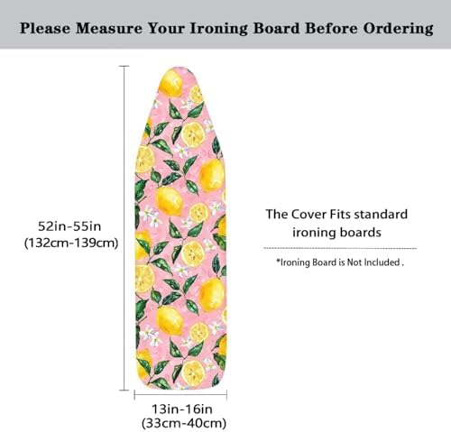 Lemon Ironing Board Cover, Elastic Edge, Heavy Duty Iron Pad Covers Standard - Image 5