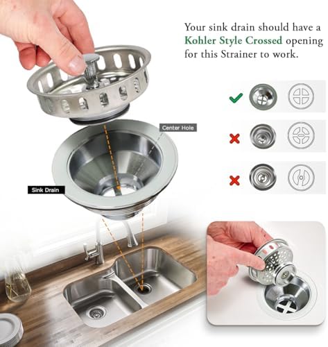 Highcraft 97343 Kitchen Sink Basket Strainer Replacement - Image 5