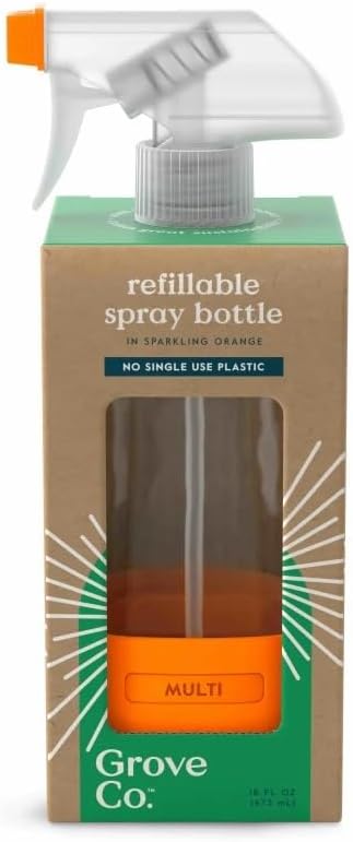Grove Co. Refillable Glass Spray Bottle, 16 oz, Sparkling Orange by Unknown