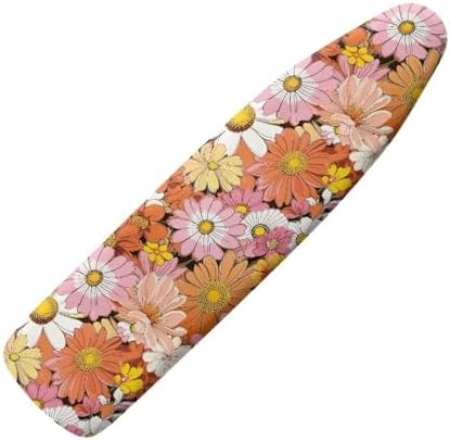 Orange Daisy Ironing Board Cover and Pad 15 x 54 Heavy Duty Iron Board Covers by Oamsistay