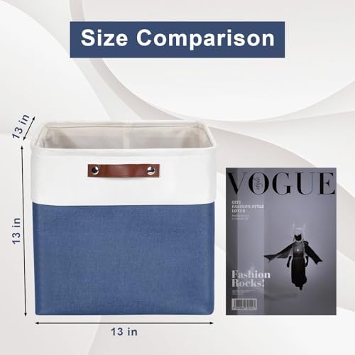 Bagnizer 13x13 Cube Storage Bins, Collapsible Fabric Storage Box, 4 Pack Closet - Image 3