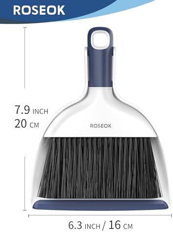 ROSEOK Mini Dustpan and Brush Set, Small Broom and Dust Pan - Image 2