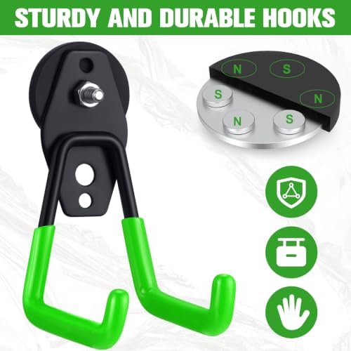 Landhoow 22 Pcs Large Magnetic Hooks Heavy Duty Garage Magnet Hooks Strong - Image 2